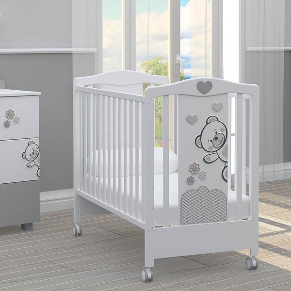 Продукт Bambino Casa Fiori- Бебешко креватче, Grigio - 0 - BG Hlapeta
